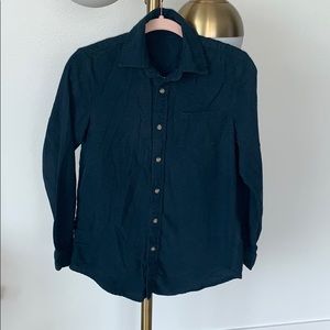 Brandy Melville Blue Green Plain Flannel